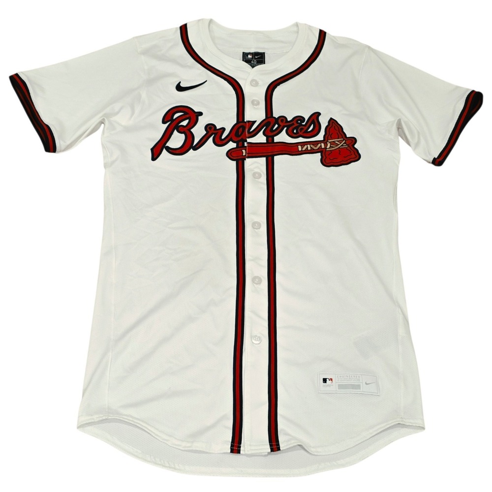 Nike Atlanta Braves Authentic Collection On Field Jersey White Size 40 MLB